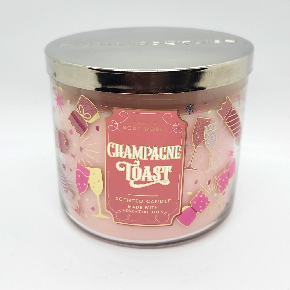 Bath and Body Works Champagne Toast 3-Wick Candle New, Unused.